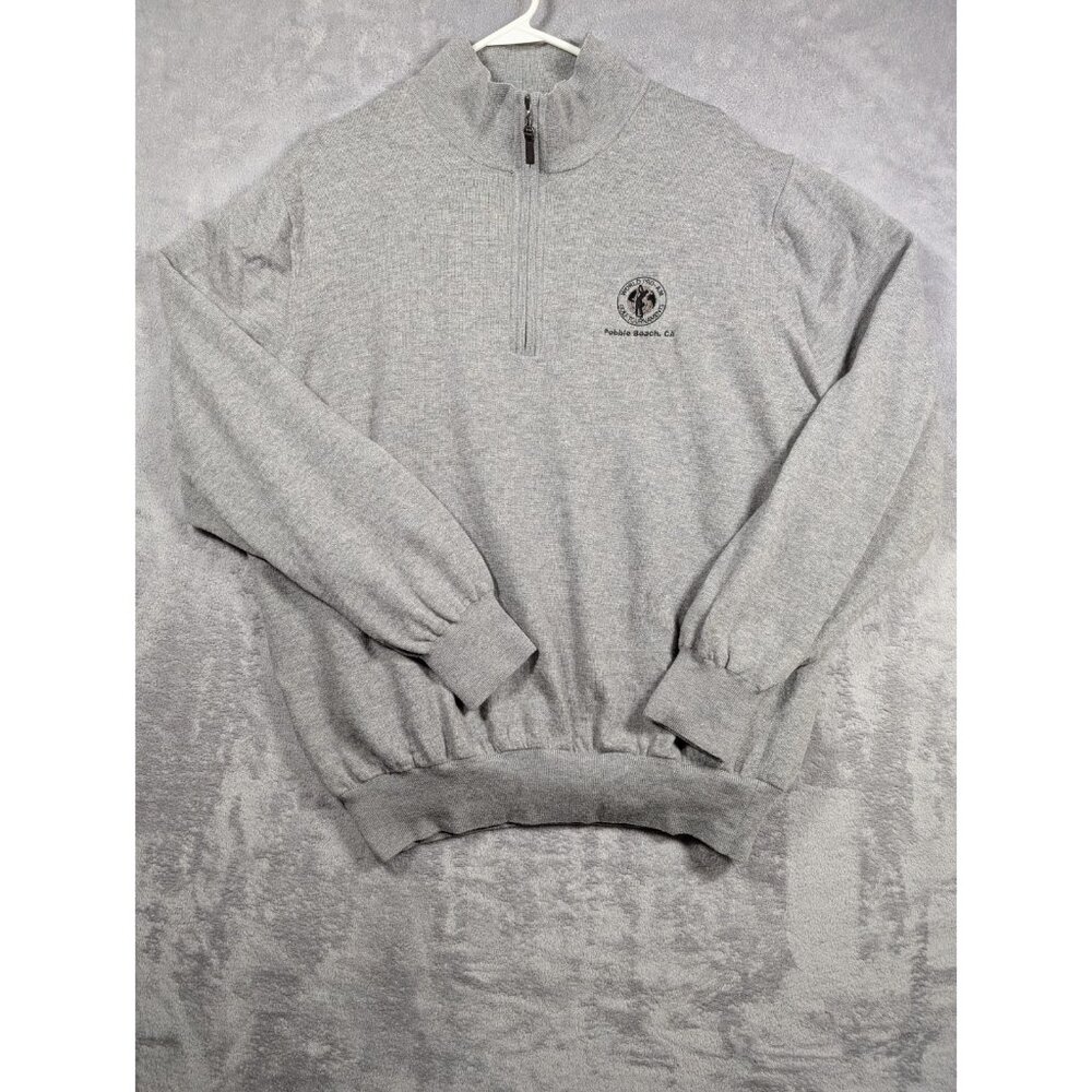 Fairway & Greene Italian Merino Wool Sweater Mens Size XL Gray Golf Casual Soft
